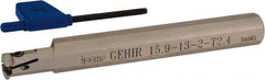 Iscar - GEHI, Internal, Right Hand, 0.094" Max Depth of Cut, 0.075 to 0.095" Groove Width, Indexable Grooving Tool Holder - GEMI.., GEPI.. Insert Compatibility, 5/8" Shank Width, 5" OAL, Through Coolant - Americas Industrial Supply