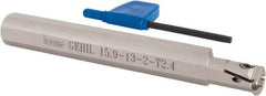 Iscar - GEHI, Internal, Left Hand, 0.094" Max Depth of Cut, 0.075 to 0.095" Groove Width, Indexable Grooving Tool Holder - GEMI.., GEPI.. Insert Compatibility, 5/8" Shank Width, 5" OAL, Through Coolant - Americas Industrial Supply