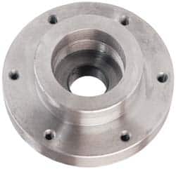 Buck Chuck Company - Adapter Back Plate for 6" Diam Self Centering Lathe Chucks - 2-3/16 - 10 Mount, 2.192" Through Hole Diam, 4.906mm ID, 6-1/2" OD, 0.947" Flange Height, Steel - Americas Industrial Supply