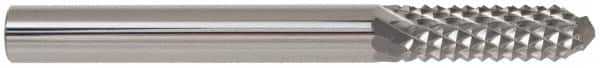 Accupro - 1/4" Diam, 3/4" LOC, Drill Point End, Solid Carbide Diamond Pattern Router Bit - Right Hand Cut, 2" OAL, 1/4" Shank Diam, Use on Fiberglass - Americas Industrial Supply