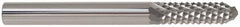 Accupro - 3/16" Diam, 5/8" LOC, Drill Point End, Solid Carbide Diamond Pattern Router Bit - Right Hand Cut, 2" OAL, 1/4" Shank Diam, Use on Fiberglass - Americas Industrial Supply
