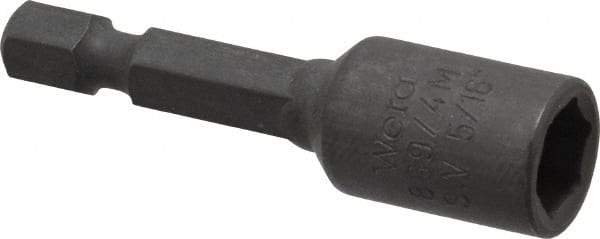 Wera - 5/16" Magnetic Nutsetter - 1/4" Hex Drive, 2" OAL, 1/2" Socket Nose Diam - Americas Industrial Supply