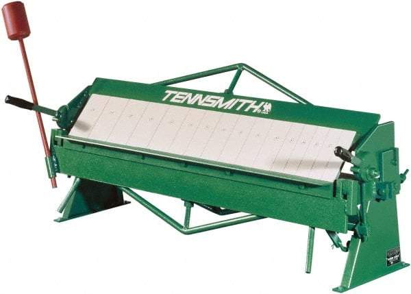 Tennsmith - 48-1/4 Inch Bending Length, Bench Machine Box and Pan Brake - 61 Inch Wide, 22 Inch Deep, 31 Inch High - Americas Industrial Supply