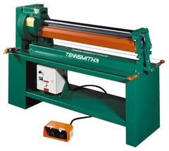 Tennsmith - 20 Gauge Max Stainless Steel Capacity, 49 Inch Max Forming Width, Floor Machine, Electric Slip Roll - 3/4 hp, 77 Inch Overall Width, x 50 Inch Overall Height, 3 Inch Slip Roll Diameter, 3/8, 1/2, 5/8 Inch Wire Groove Width, 230/460 Voltage - Americas Industrial Supply