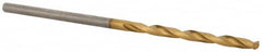 Guhring - 1/16" 118° High Speed Steel Jobber Drill - TiN Finish, Right Hand Cut, Spiral Flute, Straight Shank, 43mm OAL, Standard Point - Americas Industrial Supply