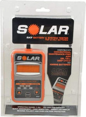 Solar - 12 Volt Digital Battery & System Tester - 100 to 1,100 CCA Range, 1-1/2' Cable - Americas Industrial Supply