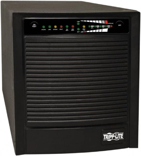 Tripp-Lite - 15 Amp, 1,500 VA, Tower & Rack Mount Online Backup Uninterruptible Power Supply - Backup 4-1/2 min with Full Load & 13 min with Half Load, 120 VAC Input & Output, 1,200 Watt Output, 1 Phases, 6 Outlets - Americas Industrial Supply