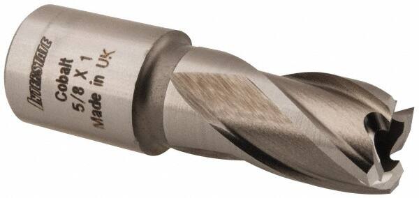 Interstate - 5/8" Diam x 1" Deep Cobalt Annular Cutter - Americas Industrial Supply