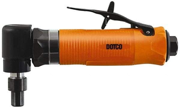 Dotco - 1/4" Collet, Angle Handle, Air Angle Die Grinder - 20,000 RPM, Rear Exhaust, 23 CFM, 0.4 hp, 90 psi, 1/4" Inlet - Americas Industrial Supply