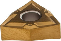 Seco - WNGP431 MF1 Grade CP200 Carbide Turning Insert - TiAlN/TiN Finish, 80° Trigon, 1/2" Inscr Circle, 3/16" Thick, 1/64" Corner Radius - Americas Industrial Supply