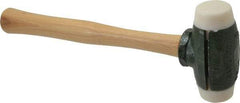 Garland - 2 Lb Head 1-1/2" Face Nylon Split Head Hammer - 12-1/2" OAL, Wood Handle - Americas Industrial Supply