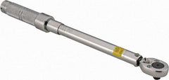 Proto - 3/8" Drive Mil Spec Micrometer Torque Wrench - 16 Ft/Lb to 80 Ft/Lb Torque, 15-1/2" OAL, Ratchet Head - Americas Industrial Supply