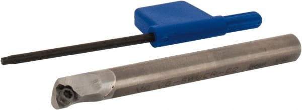 Iscar - 6.6mm Min Bore Diam, 60mm OAL, 6mm Shank Diam, Indexable Boring Bar - Screw Holding Method - Americas Industrial Supply