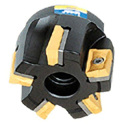 Iscar - 7 Inserts, 63mm Cut Diam, 25.4mm Arbor Diam, 12.5mm Max Depth of Cut, Indexable Square-Shoulder Face Mill - 0/90° Lead Angle, 50mm High, 3M AXKT 1304 Insert Compatibility, Series Mill2000 - Americas Industrial Supply