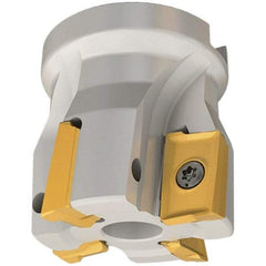 Iscar - 4 Inserts, 50mm Cut Diam, 22mm Arbor Diam, 20mm Max Depth of Cut, Indexable Square-Shoulder Face Mill - 0/90° Lead Angle, 50mm High, 3M AXKT 2006 Insert Compatibility, Series Mill2000 - Americas Industrial Supply