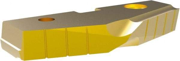 Allied Machine and Engineering - 3-1/32" Diam x 7/16" Thick, Seat Code 6, 144° Included Angle Spade Drill Insert - TiN Coated, High Speed Steel, Series T-A - Americas Industrial Supply