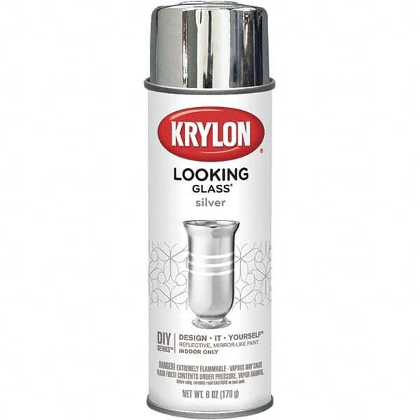 Krylon - Silver, Gloss, Looking Glass Paint Spray Paint - 6 oz Container - Americas Industrial Supply