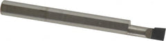 Accupro - 0.16" Min Bore Diam, 0.4" Max Bore Depth, 3/16 Shank Diam, Corner Radius Boring Bar - 0.005 to 0.008" Corner Radius, Right Hand Cut, Solid Carbide, Bright Finish - Exact Industrial Supply