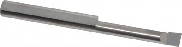 Accupro - 0.16" Min Bore Diam, 0.9" Max Bore Depth, 3/16 Shank Diam, Corner Radius Boring Bar - 0.005 to 0.008" Corner Radius, Right Hand Cut, Solid Carbide, Bright Finish - Exact Industrial Supply