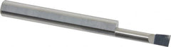 Accupro - 0.18" Min Bore Diam, 3/4" Max Bore Depth, 1/4 Shank Diam, Corner Radius Boring Bar - 0.005 to 0.008" Corner Radius, Right Hand Cut, Solid Carbide, Bright Finish - Exact Industrial Supply