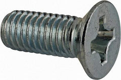 Value Collection - M8x1.25 Metric Coarse, 20mm OAL Phillips Drive Machine Screw - Flat Head, Grade 4.8 Steel, Zinc-Plated Finish, Without Washer - Americas Industrial Supply