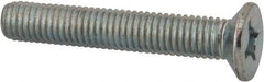 Value Collection - M8x1.25 Metric Coarse, 50mm OAL Phillips Drive Machine Screw - Flat Head, Grade 4.8 Steel, Zinc-Plated Finish, Without Washer - Americas Industrial Supply