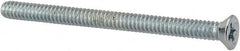 Value Collection - #4-40 UNC, 1-1/2" OAL Phillips Drive Machine Screw - Flat Head, Grade J82 Steel, Zinc-Plated Finish, Without Washer - Americas Industrial Supply