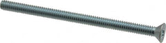 Value Collection - 1/4-20 UNC, 4" OAL Phillips Drive Machine Screw - Flat Head, Grade J82 Steel, Zinc-Plated Finish, Without Washer - Americas Industrial Supply