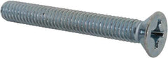 Value Collection - 5/16-18 UNC, 2-1/2" OAL Phillips Drive Machine Screw - Flat Head, Grade J82 Steel, Zinc-Plated Finish, Without Washer - Americas Industrial Supply