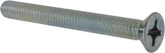 Value Collection - 5/16-18 UNC, 3" OAL Phillips Drive Machine Screw - Flat Head, Grade J82 Steel, Zinc-Plated Finish, Without Washer - Americas Industrial Supply