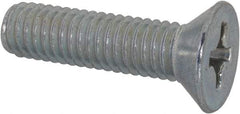 Value Collection - 3/8-16 UNC, 1-1/2" OAL Phillips Drive Machine Screw - Flat Head, Grade J82 Steel, Zinc-Plated Finish, Without Washer - Americas Industrial Supply