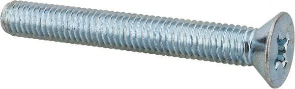 Value Collection - 3/8-16 UNC, 3" OAL Phillips Drive Machine Screw - Flat Head, Grade J82 Steel, Zinc-Plated Finish, Without Washer - Americas Industrial Supply