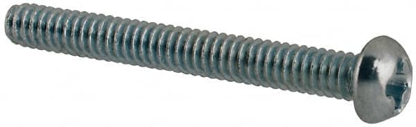 Value Collection - #2-56 UNC, 3/4" Length Under Head Phillips Drive Machine Screw - Round Head, Grade J82 Steel, Zinc-Plated Finish, Without Washer - Americas Industrial Supply