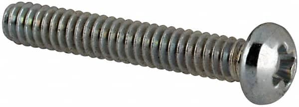 Value Collection - #3-48 UNC, 5/8" Length Under Head Phillips Drive Machine Screw - Round Head, Grade J82 Steel, Zinc-Plated Finish, Without Washer - Americas Industrial Supply