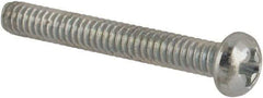 Value Collection - #3-48 UNC, 3/4" Length Under Head Phillips Drive Machine Screw - Round Head, Grade J82 Steel, Zinc-Plated Finish, Without Washer - Americas Industrial Supply