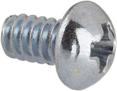 Value Collection - #4-40 UNC, 3/16" Length Under Head Phillips Drive Machine Screw - Round Head, Grade J82 Steel, Zinc-Plated Finish, Without Washer - Americas Industrial Supply
