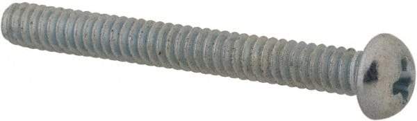 Value Collection - #4-40 UNC, 1" Length Under Head Phillips Drive Machine Screw - Round Head, Grade J82 Steel, Zinc-Plated Finish, Without Washer - Americas Industrial Supply