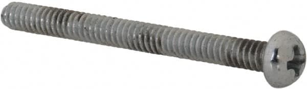 Value Collection - #4-40 UNC, 1-1/4" Length Under Head Phillips Drive Machine Screw - Round Head, Grade J82 Steel, Zinc-Plated Finish, Without Washer - Americas Industrial Supply