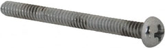 Value Collection - #4-40 UNC, 1-1/4" Length Under Head Phillips Drive Machine Screw - Round Head, Grade J82 Steel, Zinc-Plated Finish, Without Washer - Americas Industrial Supply