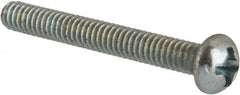 Value Collection - #5-40 UNC, 1" Length Under Head Phillips Drive Machine Screw - Round Head, Grade J82 Steel, Zinc-Plated Finish, Without Washer - Americas Industrial Supply