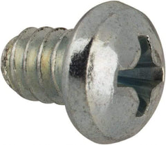 Value Collection - #10-24 UNC, 1/4" Length Under Head Phillips Drive Machine Screw - Round Head, Grade J82 Steel, Zinc-Plated Finish, Without Washer - Americas Industrial Supply