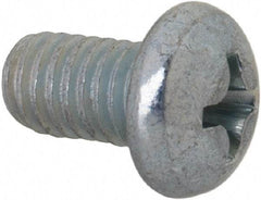 Value Collection - #10-32 UNF, 5/16" Length Under Head Phillips Drive Machine Screw - Round Head, Grade J82 Steel, Zinc-Plated Finish, Without Washer - Americas Industrial Supply