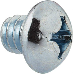Value Collection - 1/4-20 UNC, 1/4" Length Under Head Phillips Drive Machine Screw - Round Head, Grade J82 Steel, Zinc-Plated Finish, Without Washer - Americas Industrial Supply