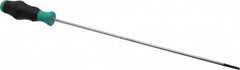Wera - 398mm OAL Standard Slotted Screwdriver - 300mm Blade Length, Round Shank, Ergonomic Handle - Americas Industrial Supply