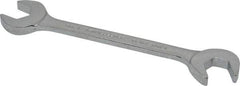 Proto - 14mm Standard Open End Wrench - 5-49/64" OAL, Double End, Chrome Finish, 15° & 60° Head Angle - Americas Industrial Supply