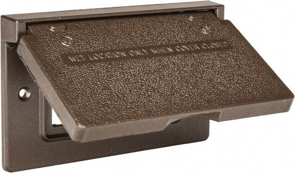 Cooper Crouse-Hinds - Electrical Outlet Box Aluminum Weatherproof Cover - Includes Gasket - Americas Industrial Supply