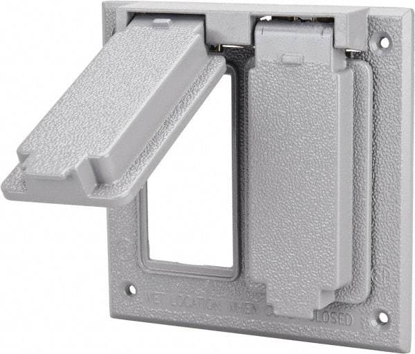 Cooper Crouse-Hinds - Electrical Outlet Box Aluminum Weatherproof Cover - Includes Gasket - Americas Industrial Supply