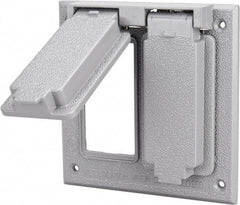 Cooper Crouse-Hinds - Electrical Outlet Box Aluminum Weatherproof Cover - Includes Gasket - Americas Industrial Supply