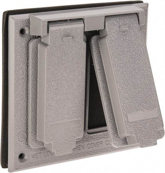 Cooper Crouse-Hinds - Electrical Outlet Box Aluminum Weatherproof Cover - Includes Gasket - Americas Industrial Supply