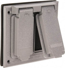 Cooper Crouse-Hinds - Electrical Outlet Box Aluminum Weatherproof Cover - Includes Gasket - Americas Industrial Supply